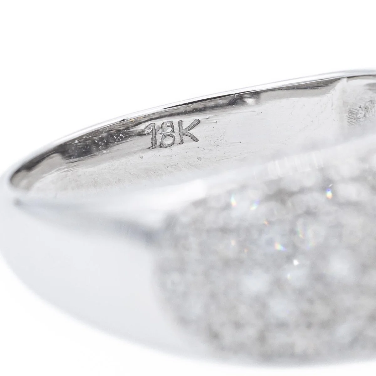 Pavée diamond ring in white gold - Image 6