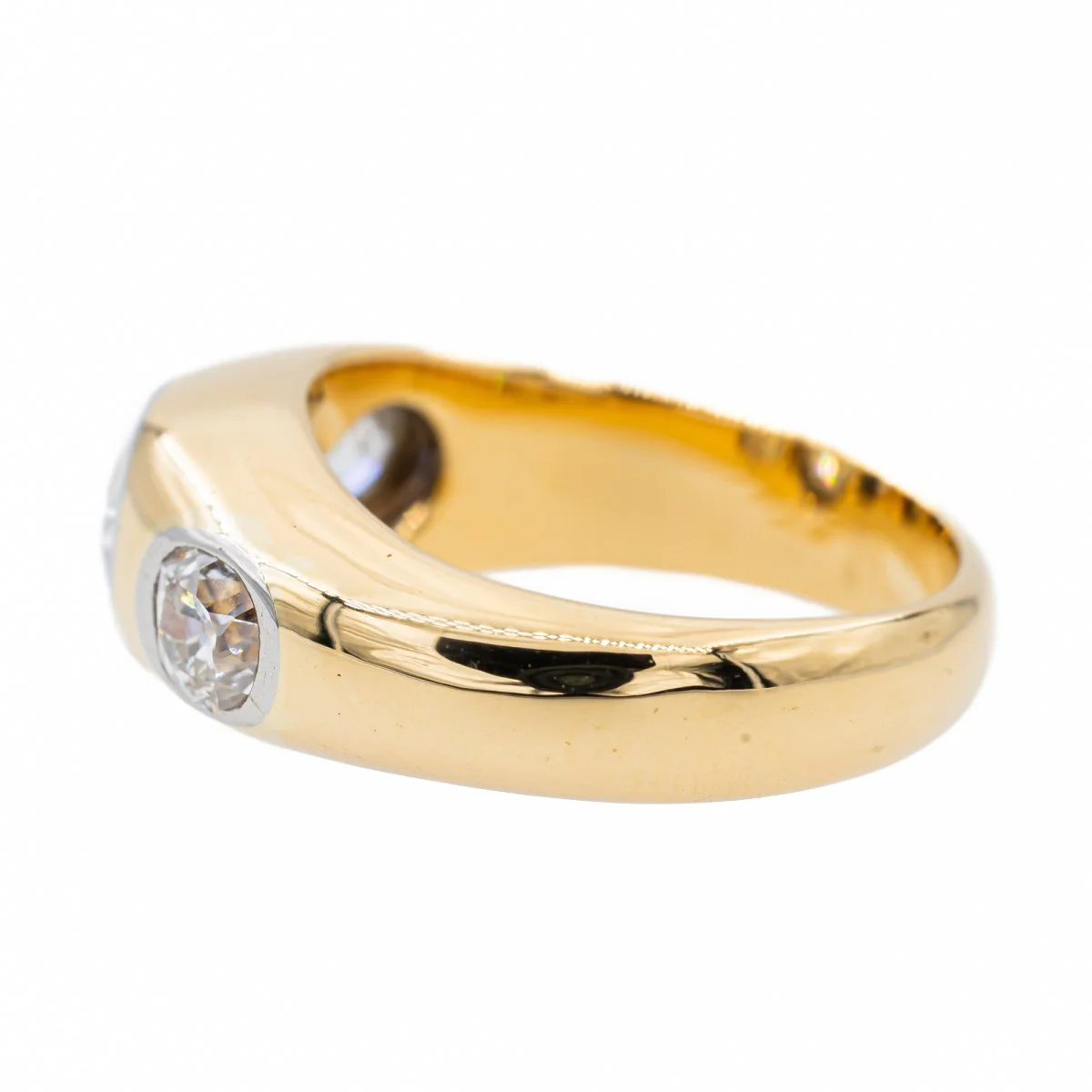 Jonc ring in yellow gold and diamond - Image 4