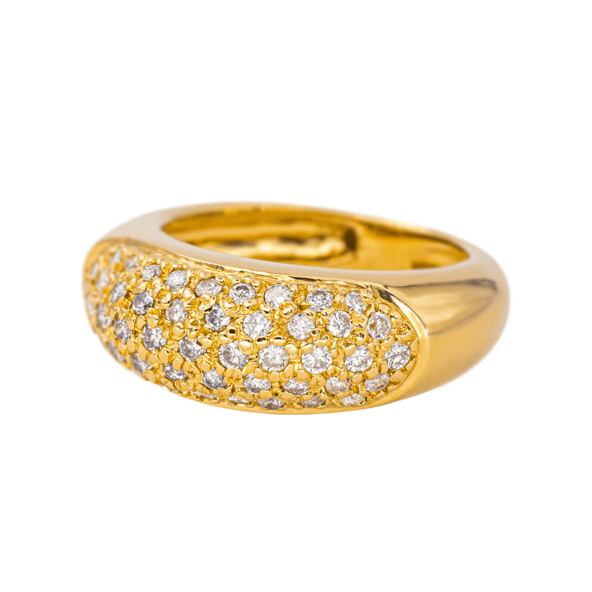 Ring Jonc in yellow gold and diamonds - Image 3
