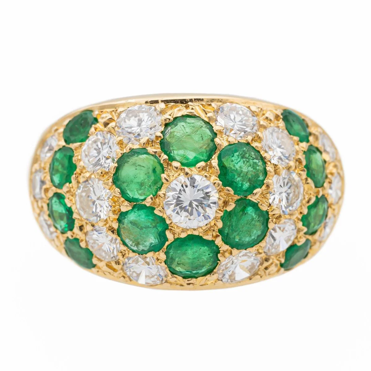 Yellow Gold Diamond Bangle Ring