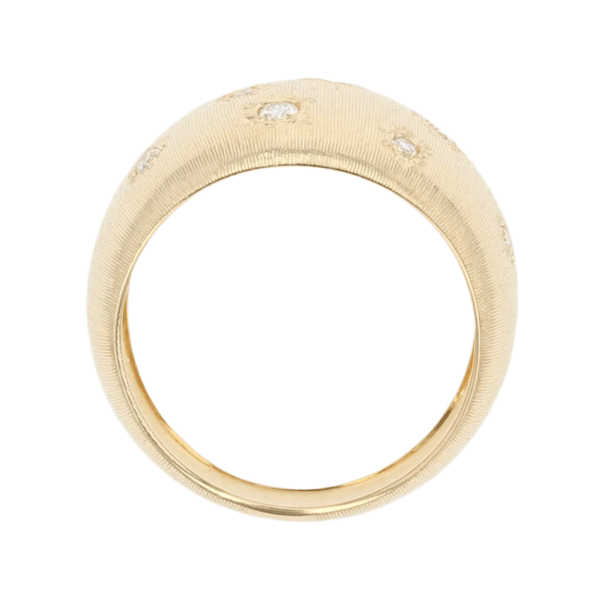 Jonc ring in yellow gold and diamonds - Image 6