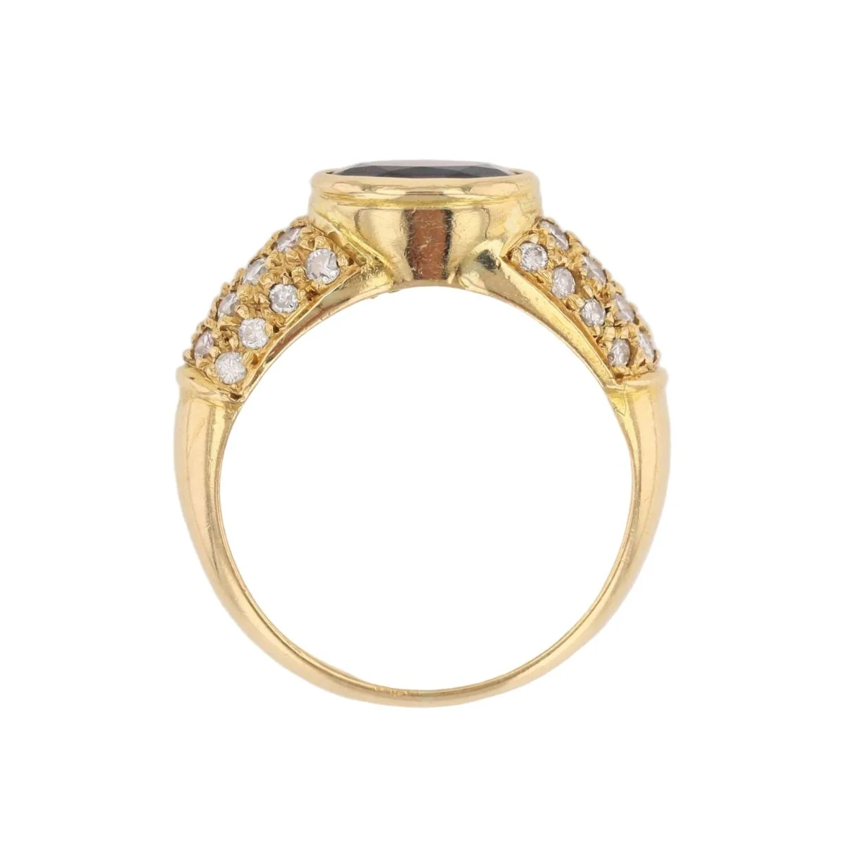 Jonc ring in yellow gold, sapphire and diamonds - Image 6