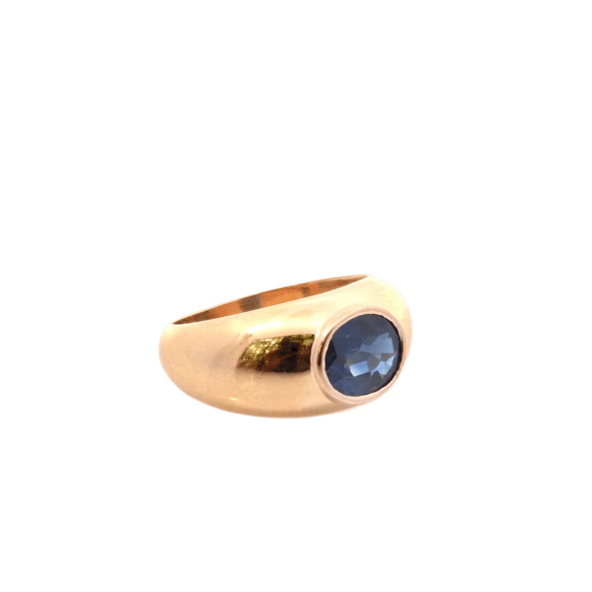 Ring Rush in yellow gold and sapphire - Image 4