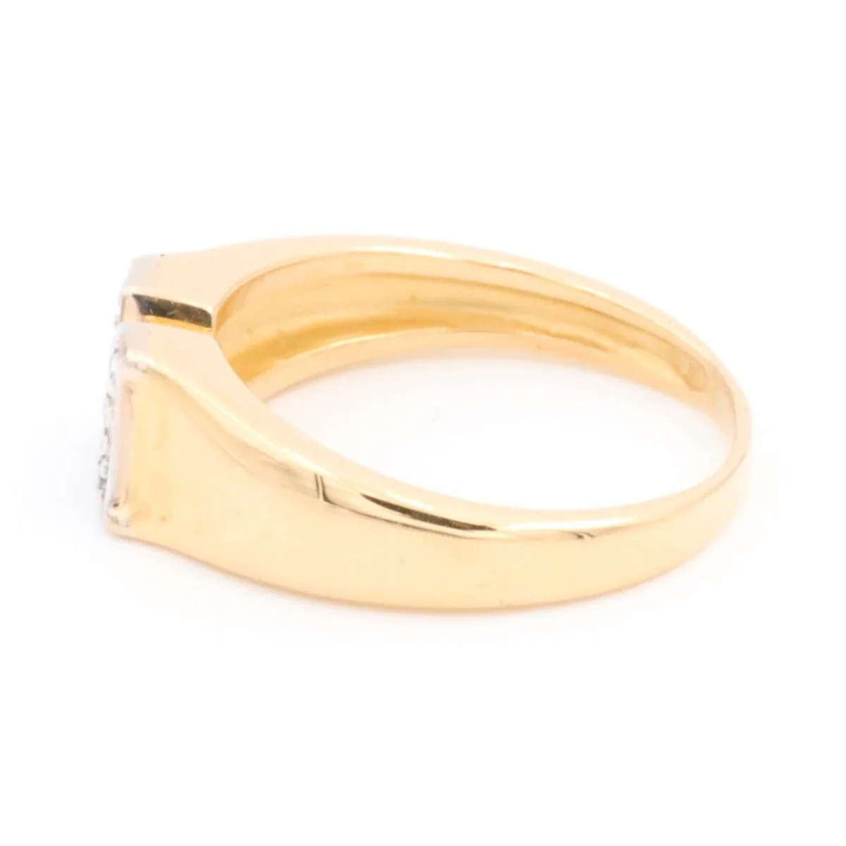 Letter Ring Yellow Gold Diamond - Image 5