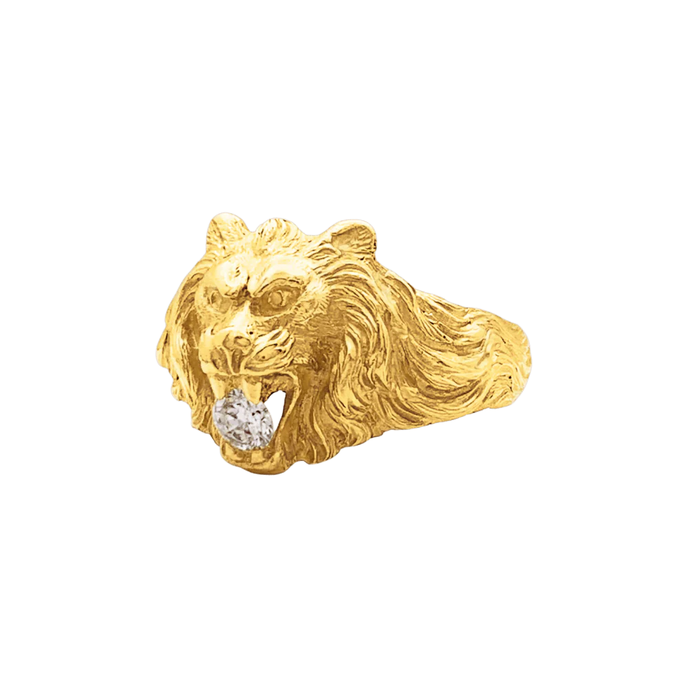 Ring in yellow gold and diamond - Image 3