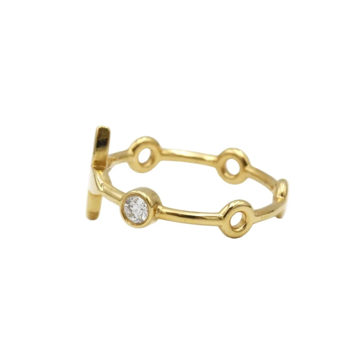 LOUIS VUITTON "Berg Skin" ring in yellow gold and diamond - Image 2