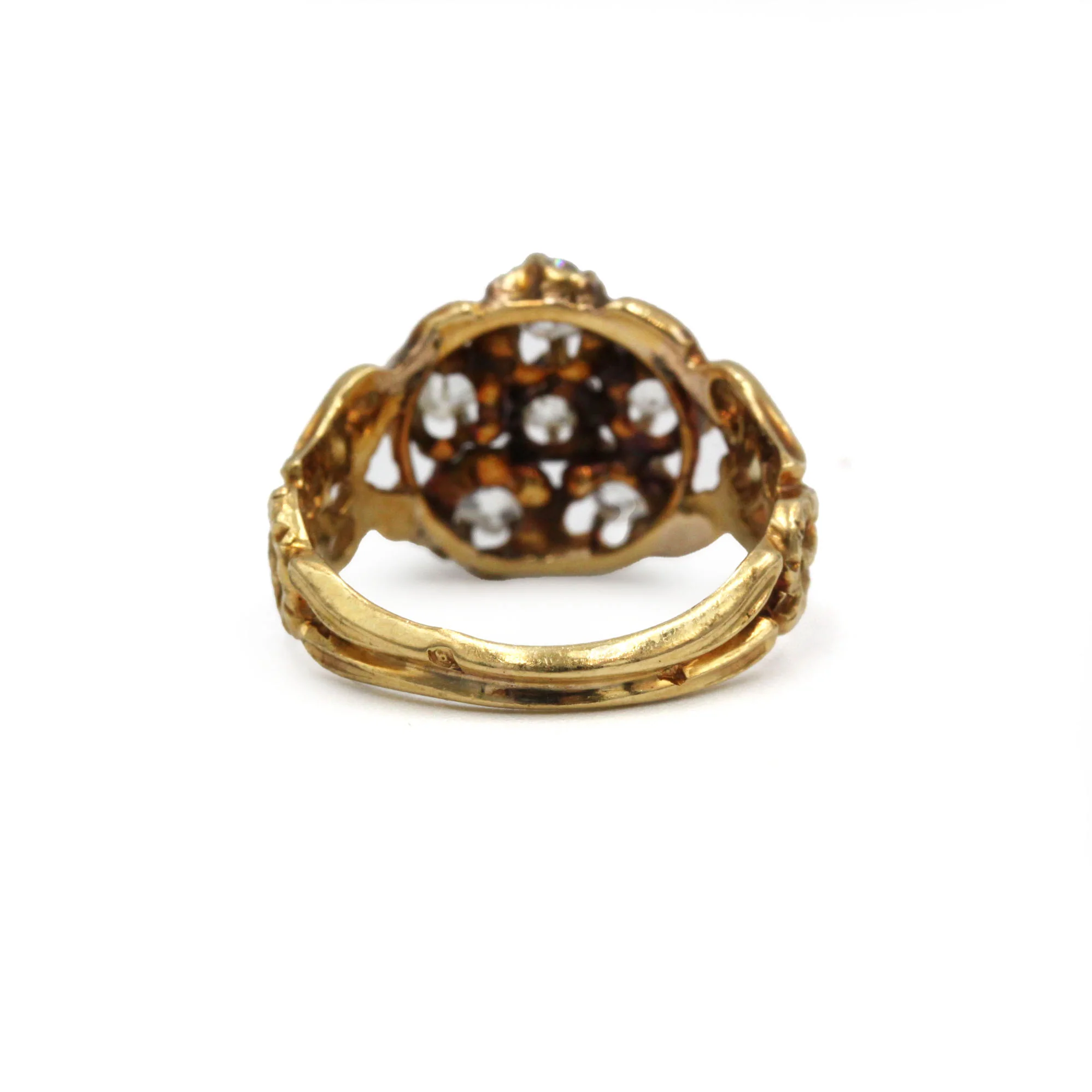 Marguerite Ring in Yellow gold and Diamonds - Image 3