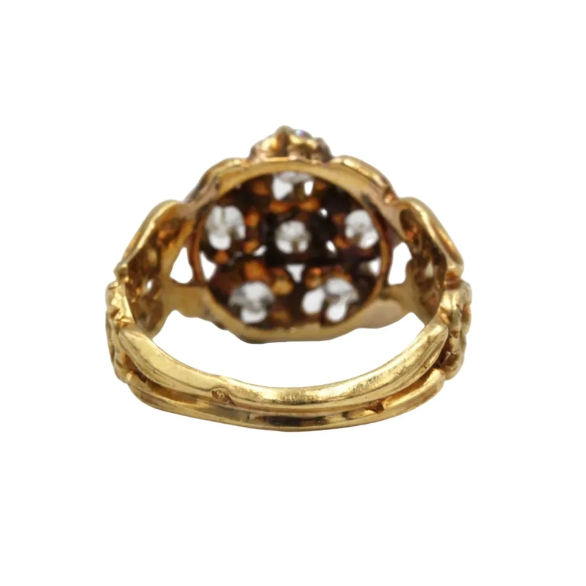 Marguerite Ring in Yellow gold and Diamonds - Image 7