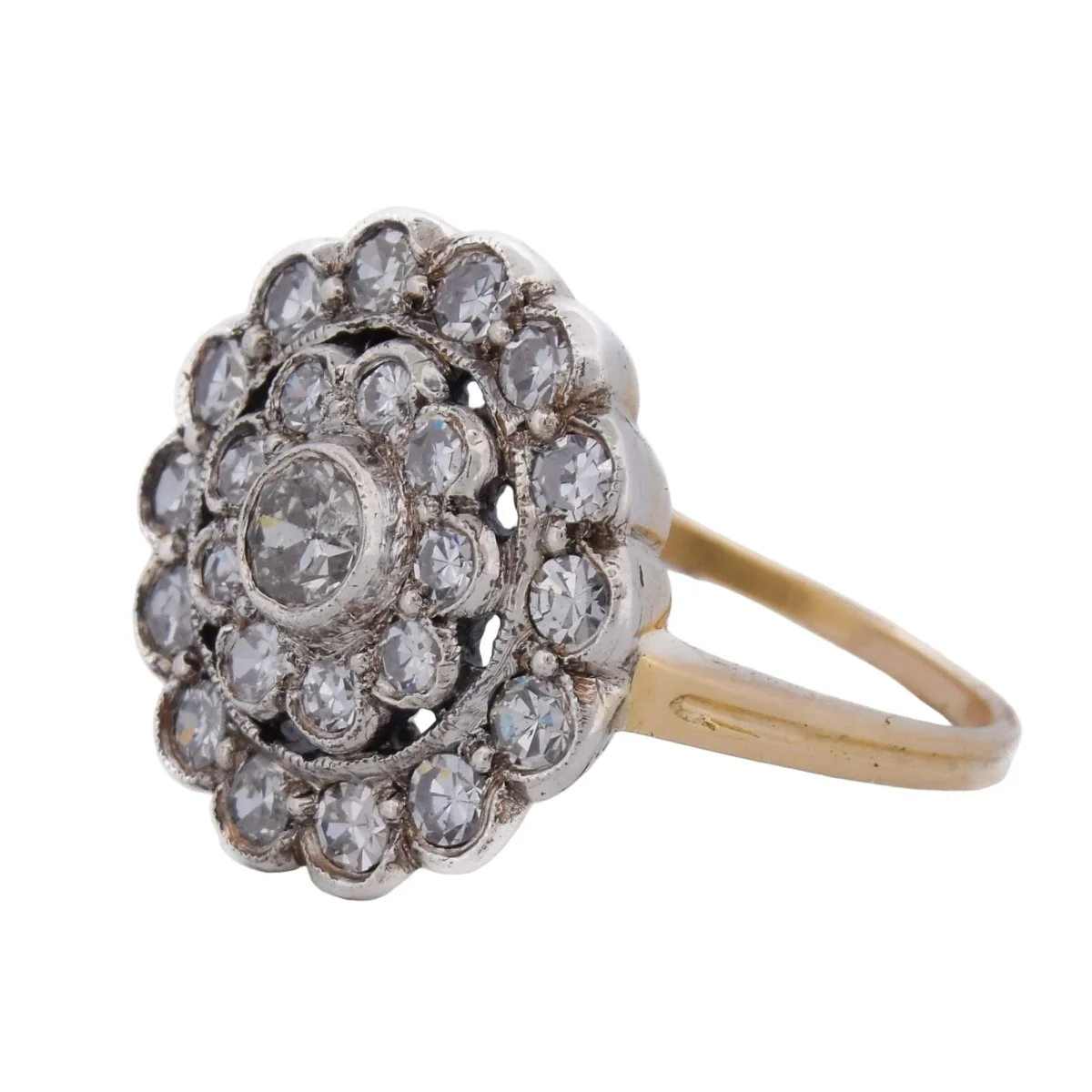 Marguerite Ring in Yellow gold and Diamonds - Image 3