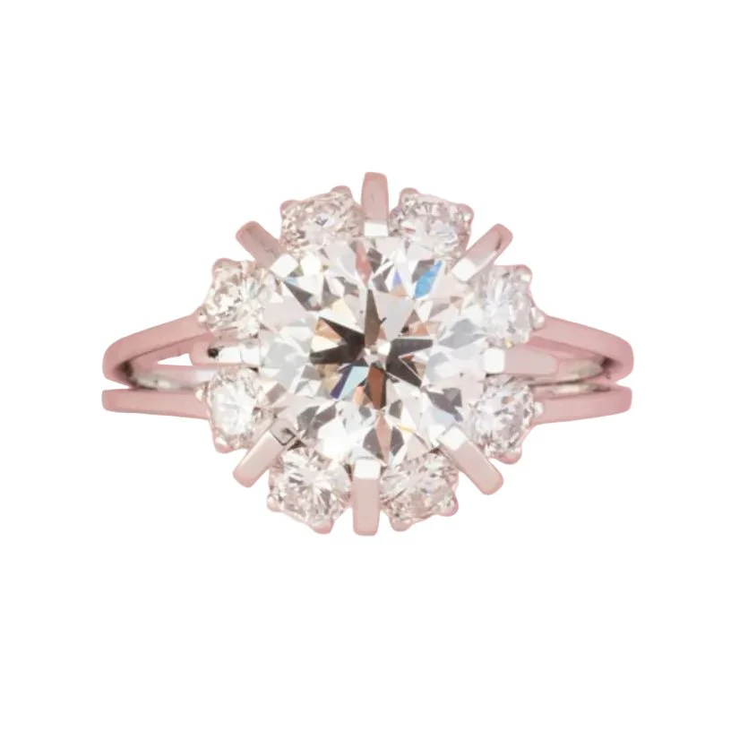 Daisy Ring in Platinum and Diamonds