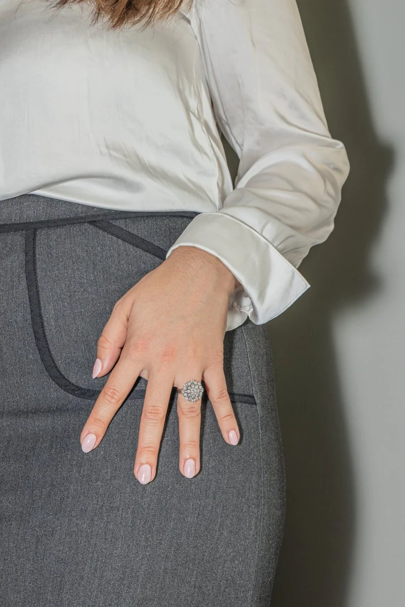 Marguerite Ring White Gold Diamond - Image 2