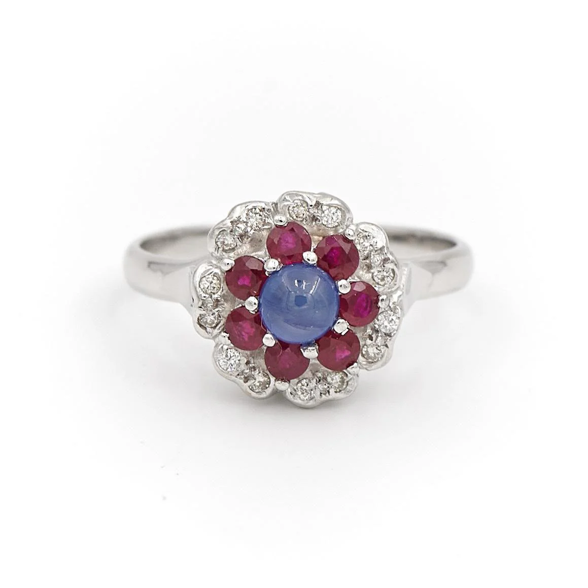 Marguerite ring White gold Sapphire