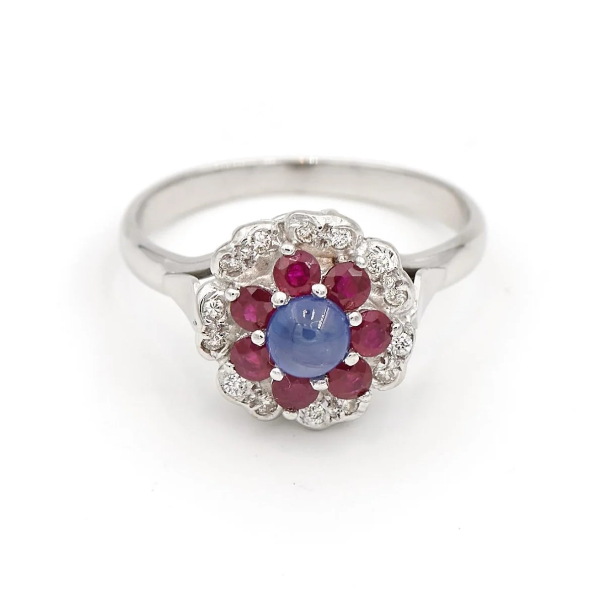 Marguerite ring White gold Sapphire - Image 3