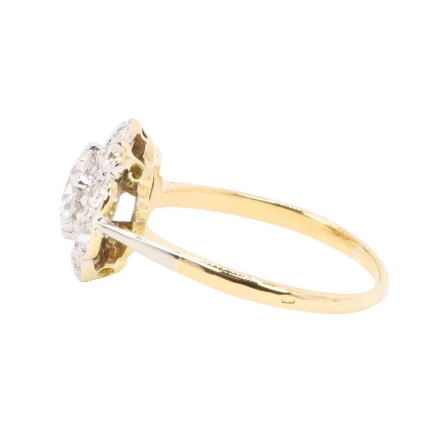 Ring daisy yellow gold diamond 0.8 carat - Image 5