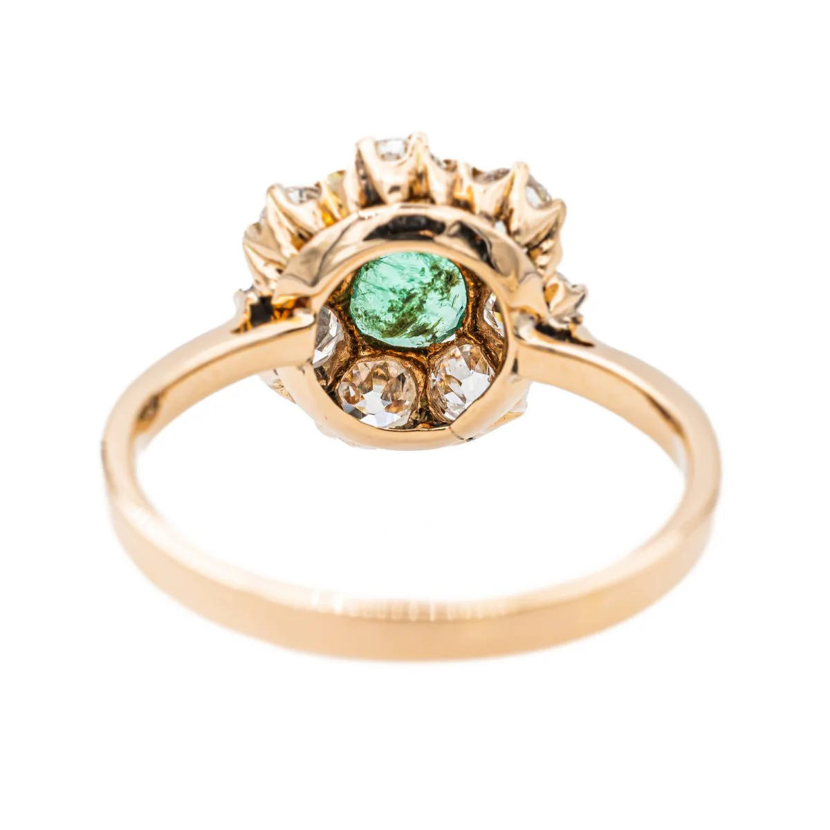 Ring Marguerite Pink gold Emerald - Image 6