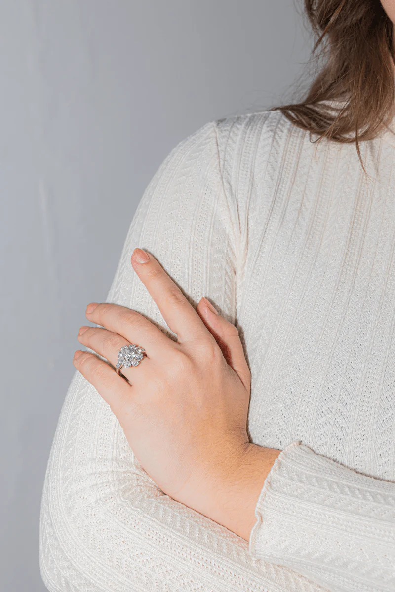 Ring Marguerite Platine diamond - Image 2