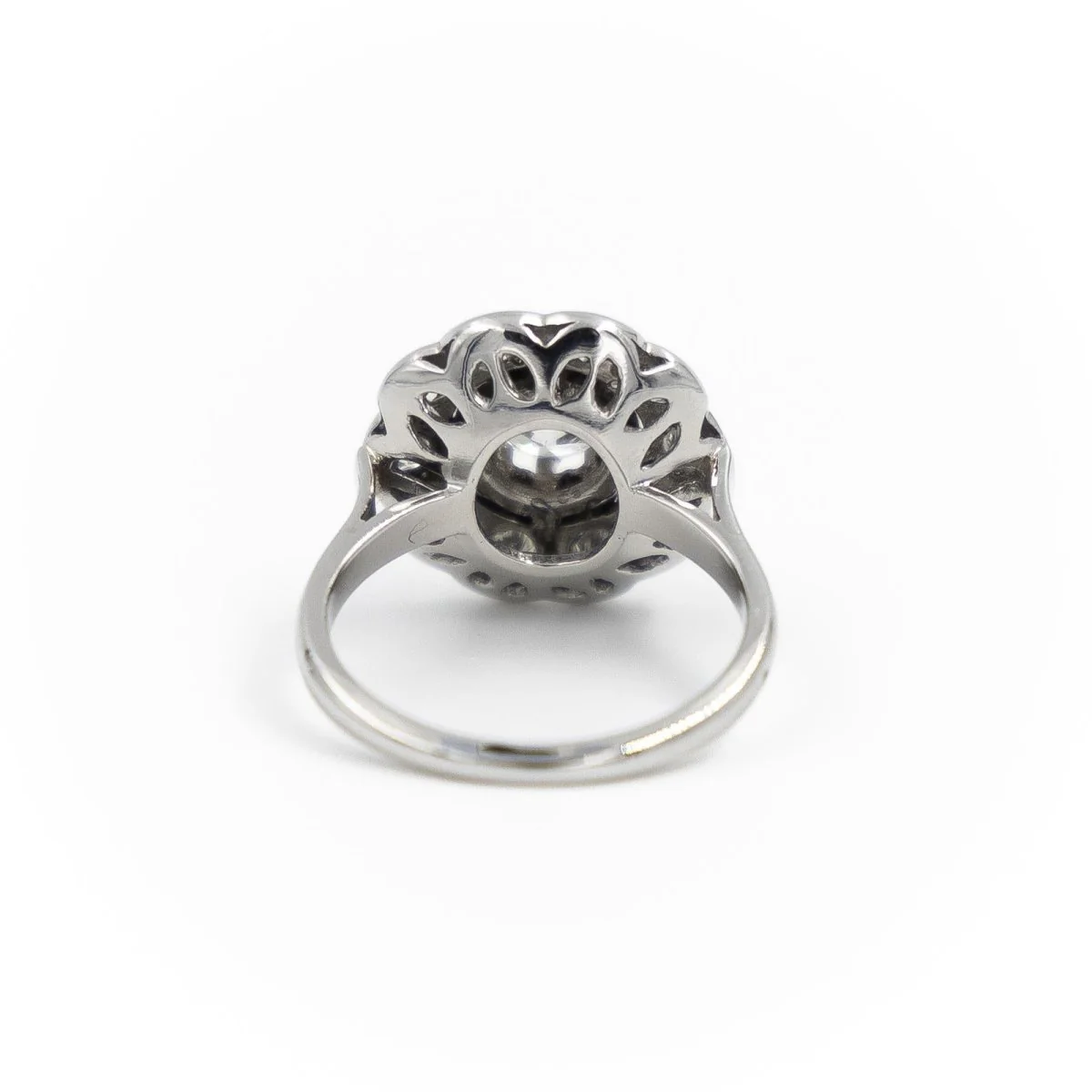 Marguerite ring in platinum and diamonds - Image 5