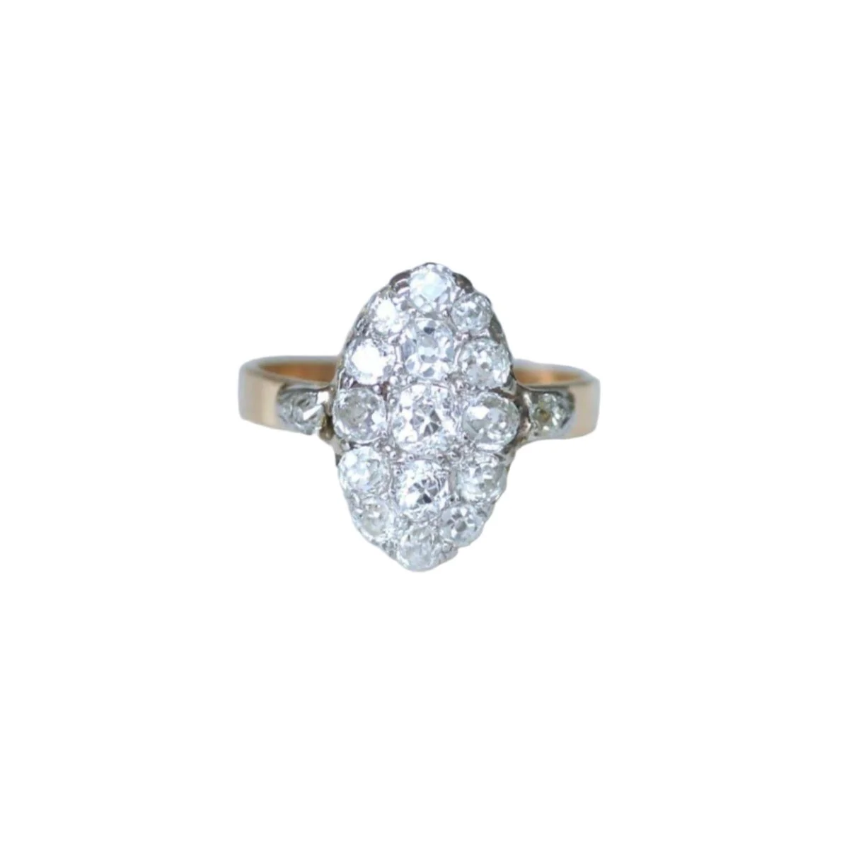 Ring Marquise in rose gold and diamonds