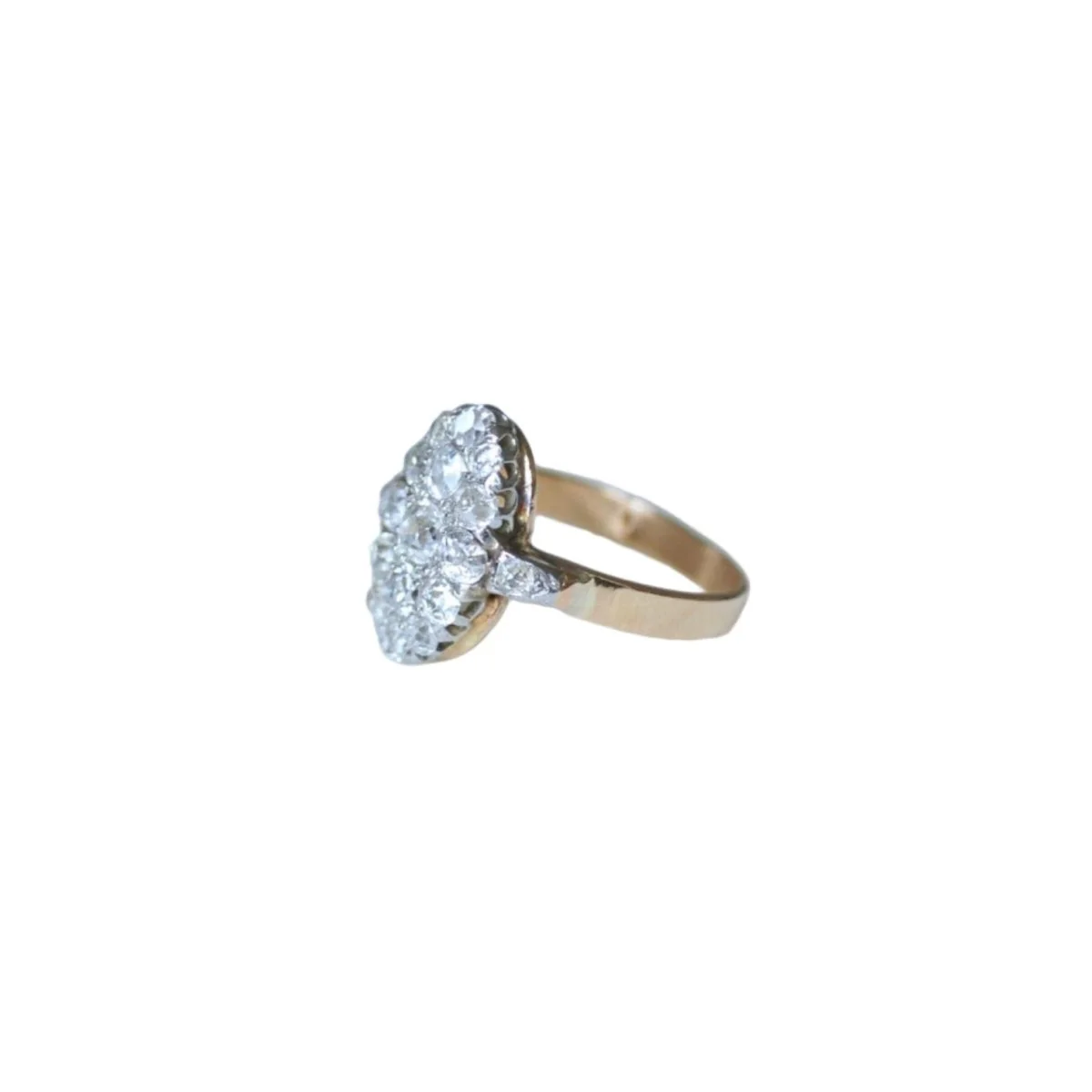 Ring Marquise in rose gold and diamonds - Image 13