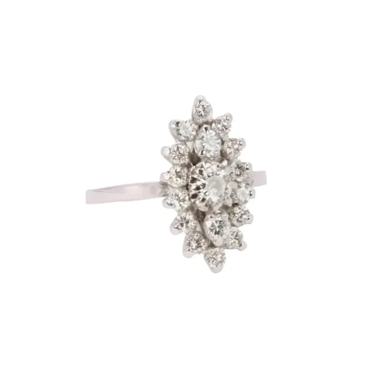 Ring marquee white gold diamonds - Image 7