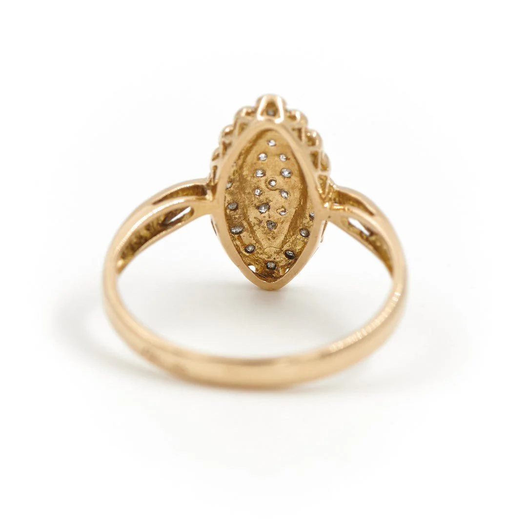 Marquise Ring Yellow Gold Diamond - Image 6