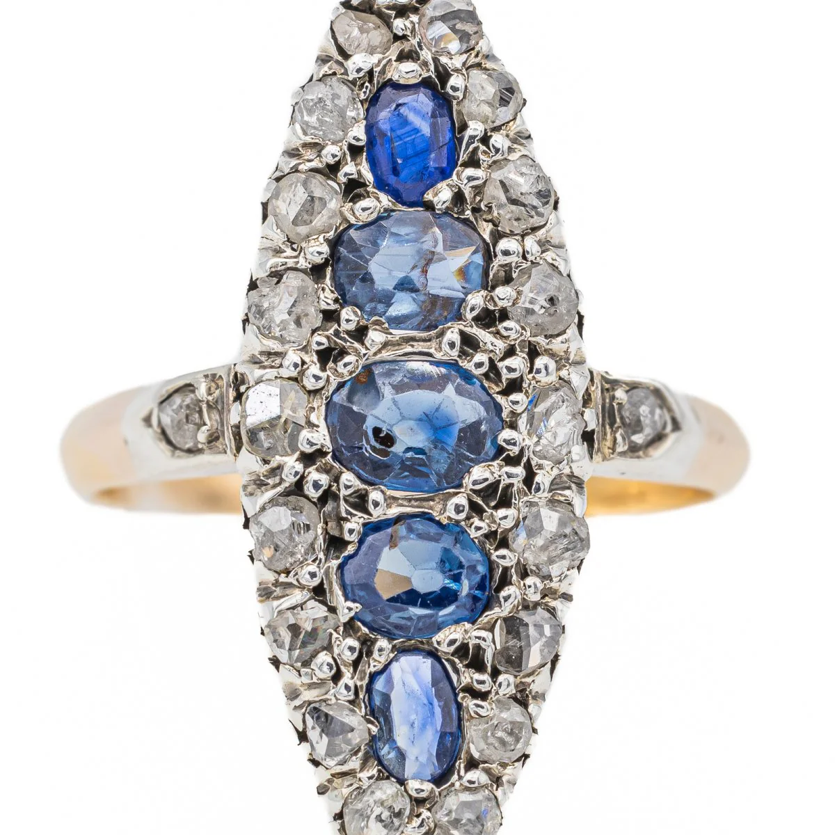 Marquise Ring Yellow Gold Sapphire - Image 7