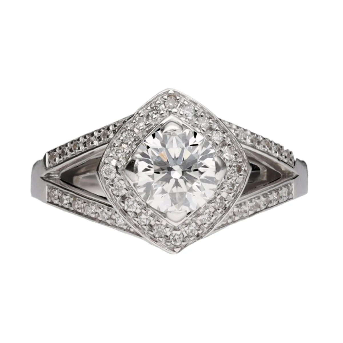 Ring Mauboussin Love my Love in 18k white gold with diamond of 0.70 Cts F-SI1 in size 48.