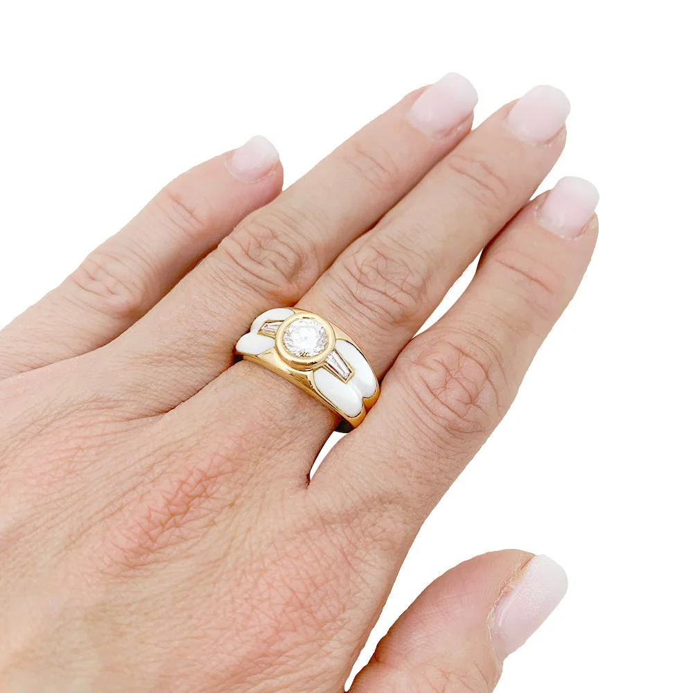 MAUBOUSSIN "Nadia" ring in yellow gold, mother-of-pearl and diamond - Image 2