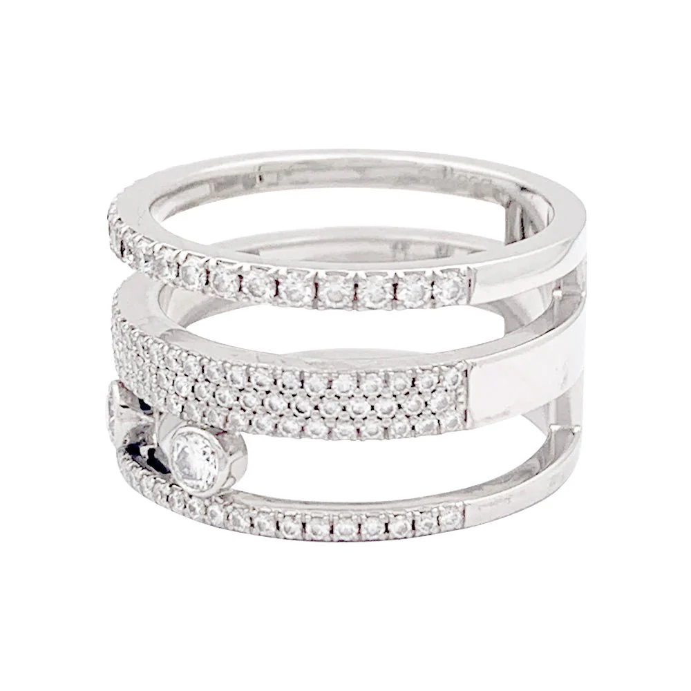 Pavée MESSIKA “Move Romane” ring in white gold and diamonds - Image 4