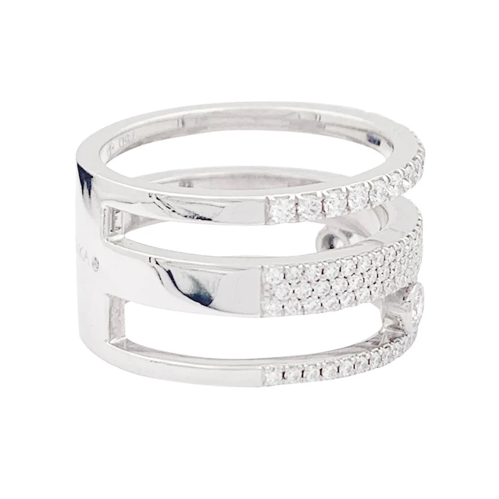 Pavée MESSIKA “Move Romane” ring in white gold and diamonds - Image 5