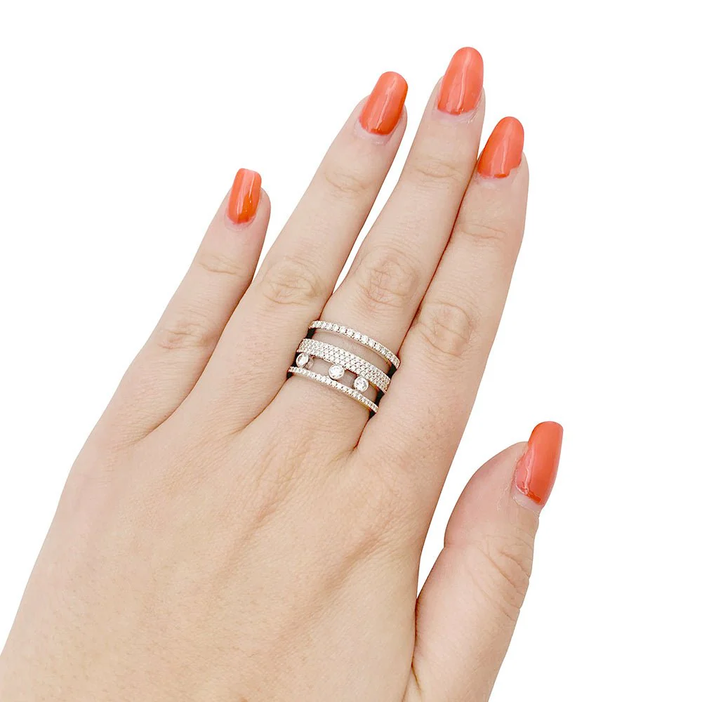 Pavée MESSIKA “Move Romane” ring in white gold and diamonds - Image 6