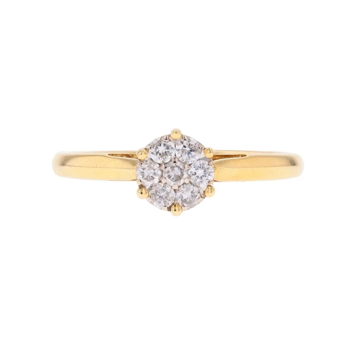 Marguerite Ring in Yellow Gold and Diamonds
