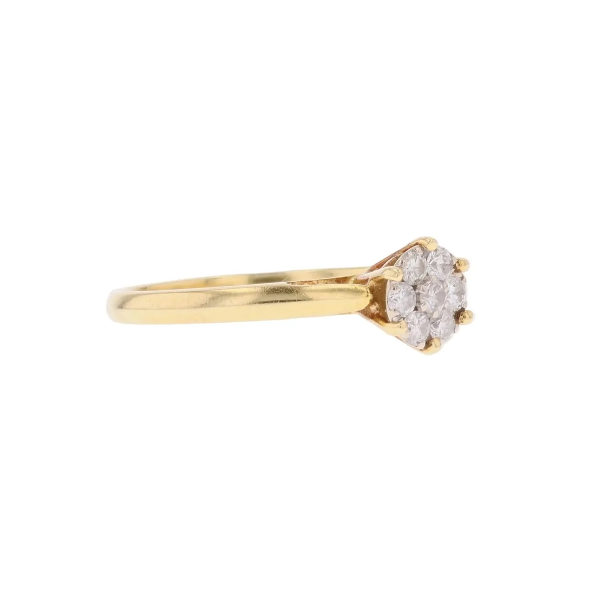 Marguerite Ring in Yellow Gold and Diamonds - Image 5