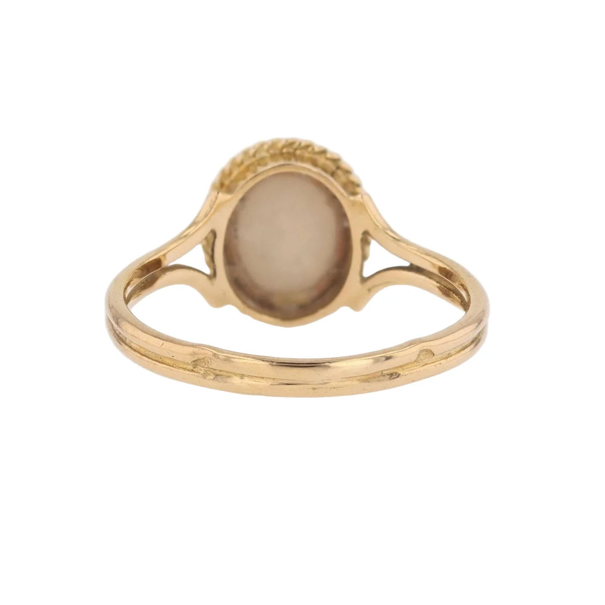 Ring opal yellow gold twisted - Image 4