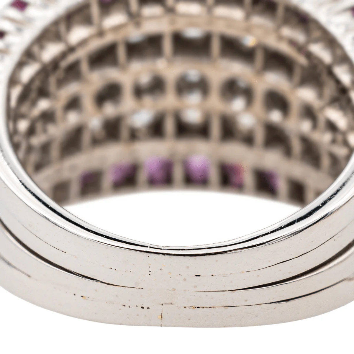 Ring at white gold, rubies and diamonds - Image 7