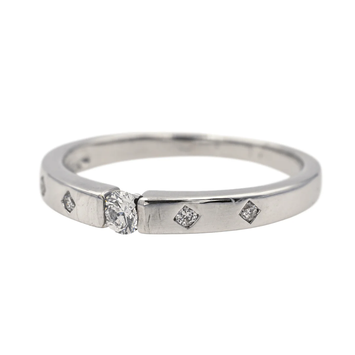 Ring at white gold and diamonds - Image 3
