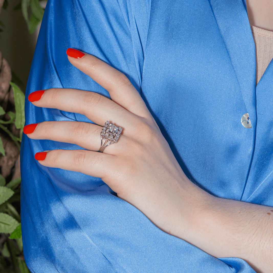 Ring Paved in white gold and diamonds - Image 2
