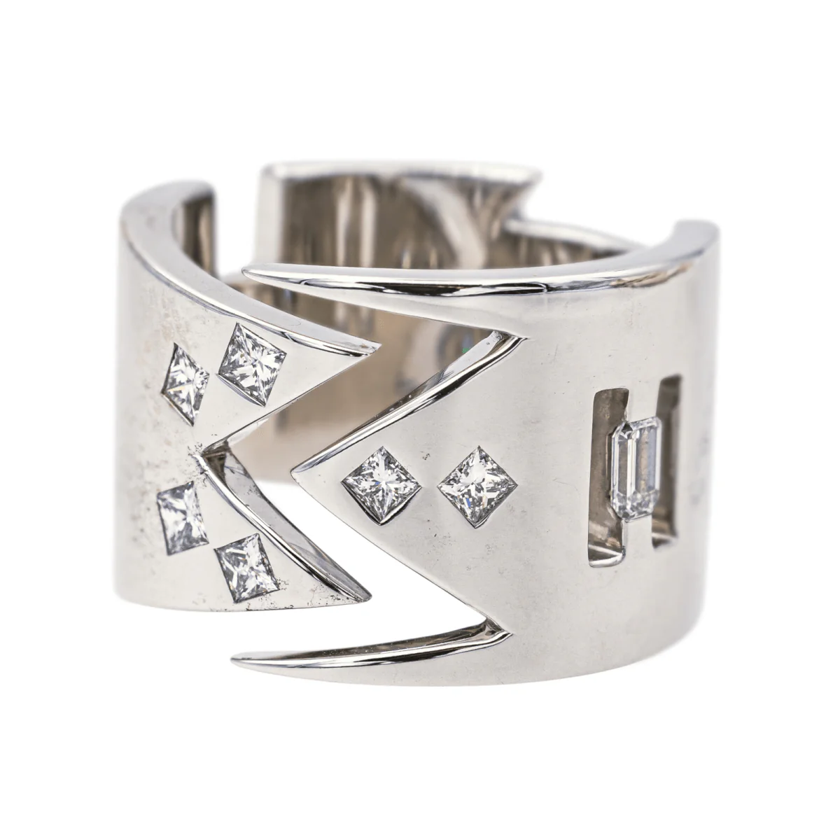 Ring Headband in white gold and diamonds - Image 3