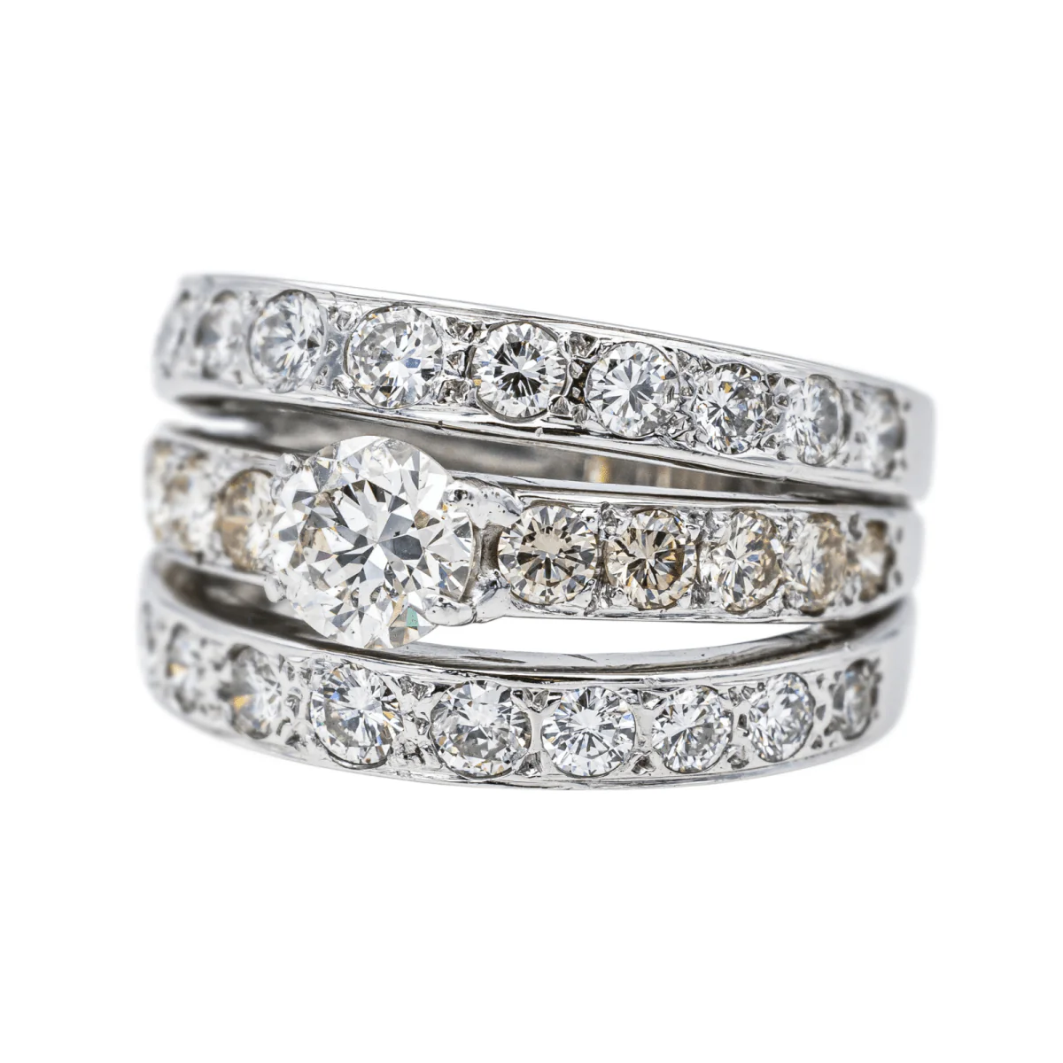 Ring Headband in white gold and diamonds - Image 3