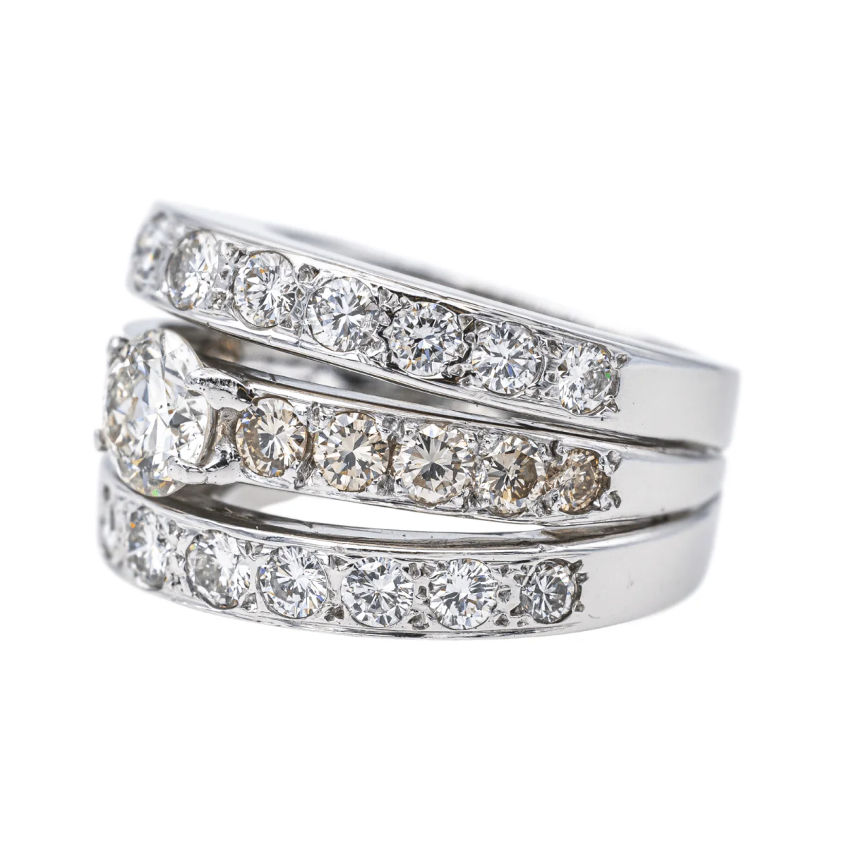 Ring Headband in white gold and diamonds - Image 4