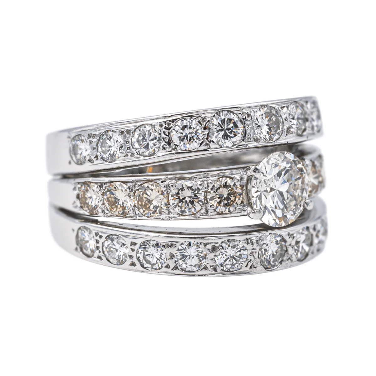 Ring Headband in white gold and diamonds - Image 6