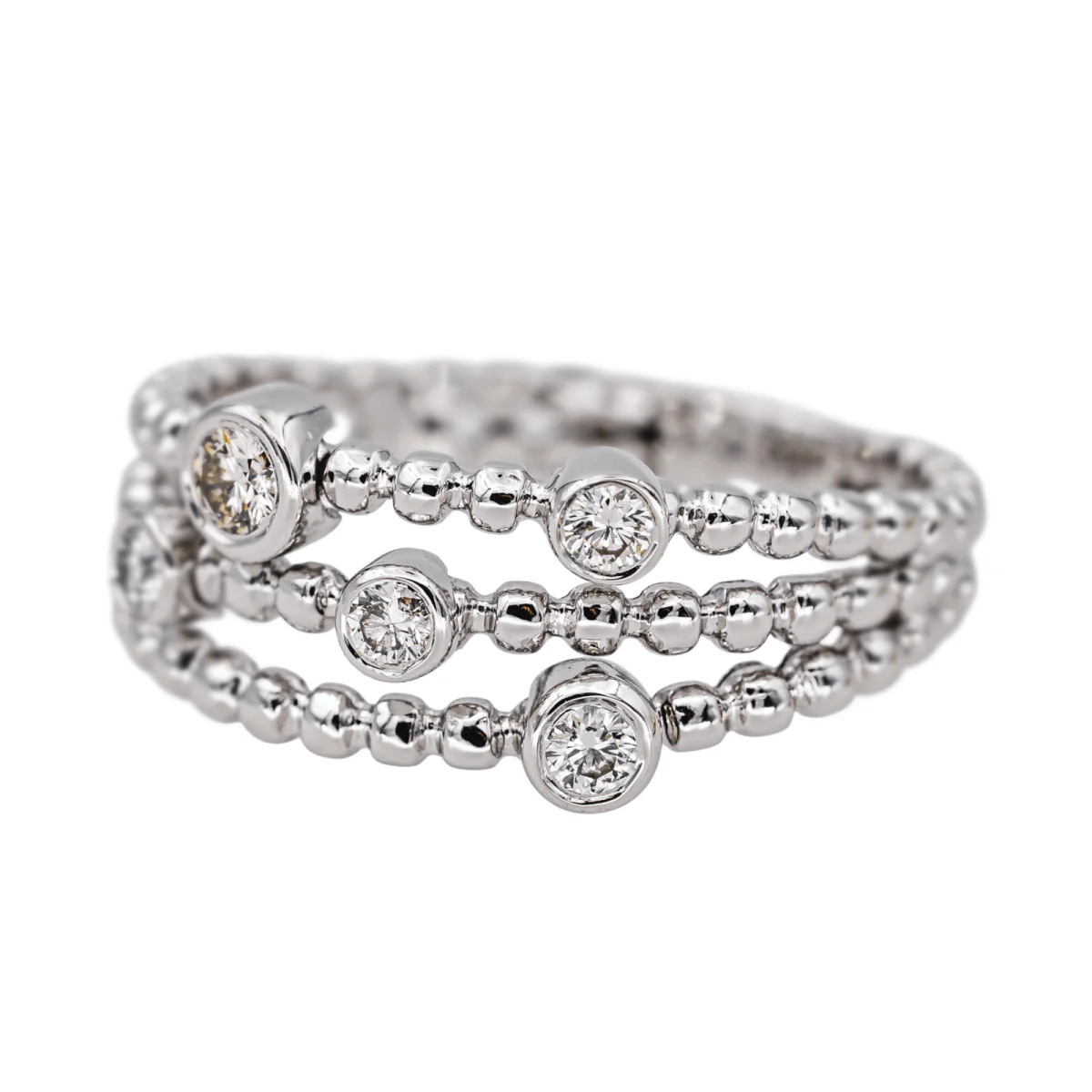 Ring in white gold and diamonds. - Image 3