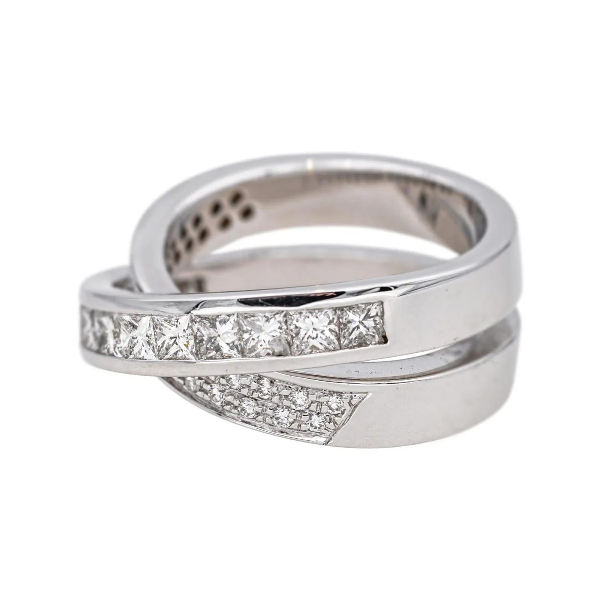 Pavée ring in white gold and diamonds - Image 4