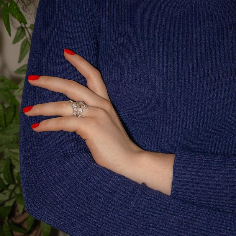 Ring White gold diamond - Image 2