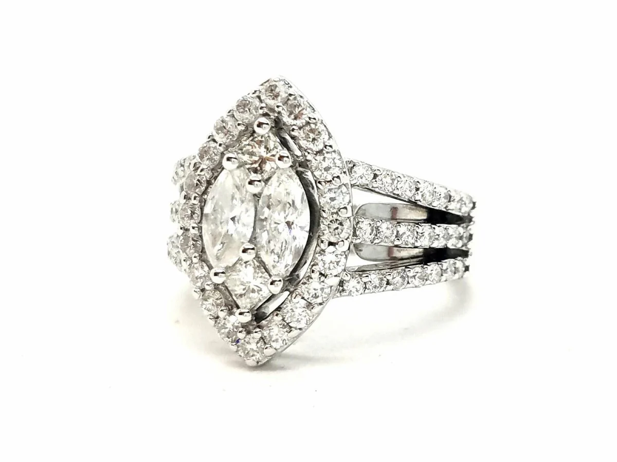 White Gold Diamond Ring - Image 4
