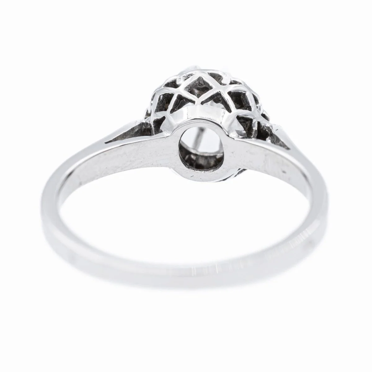 Solitaire ring in white gold and diamond - Image 4