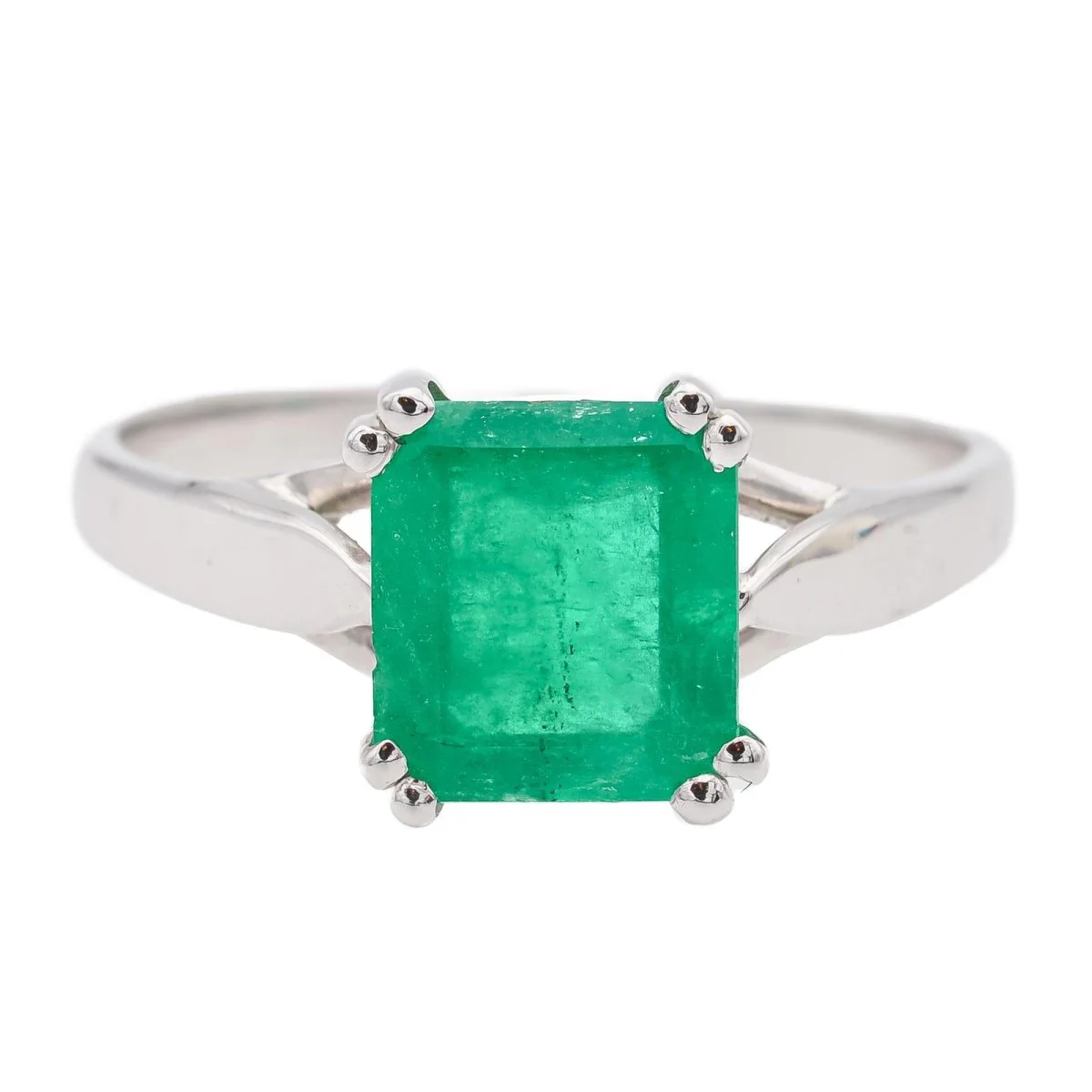 Emerald White Gold Ring