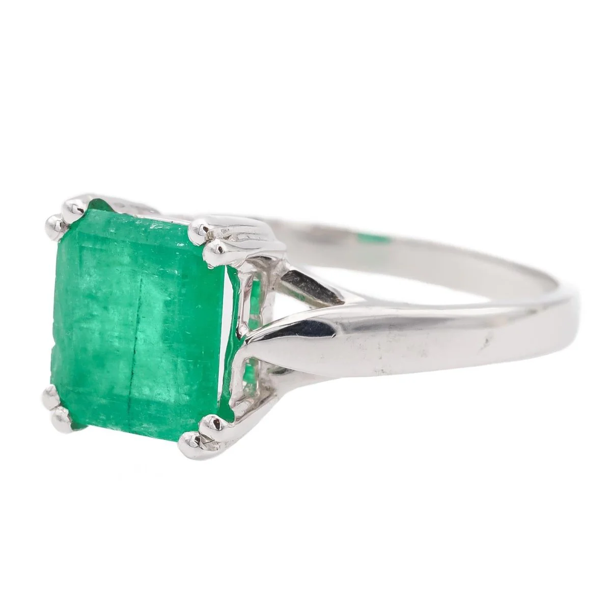 Emerald White Gold Ring - Image 3