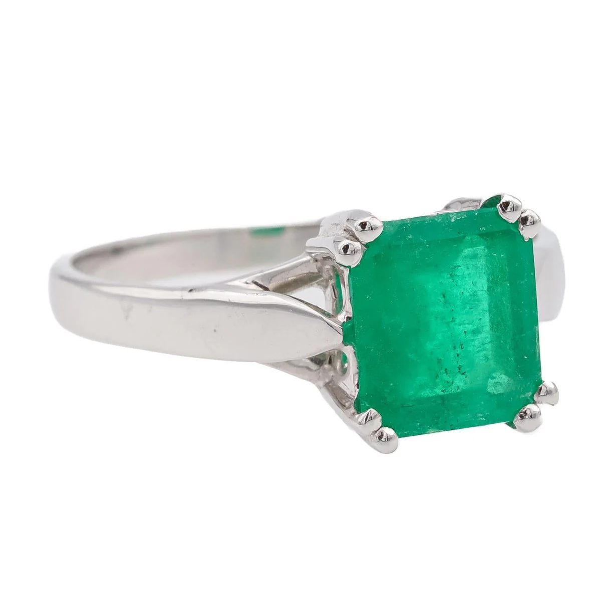Emerald White Gold Ring - Image 7