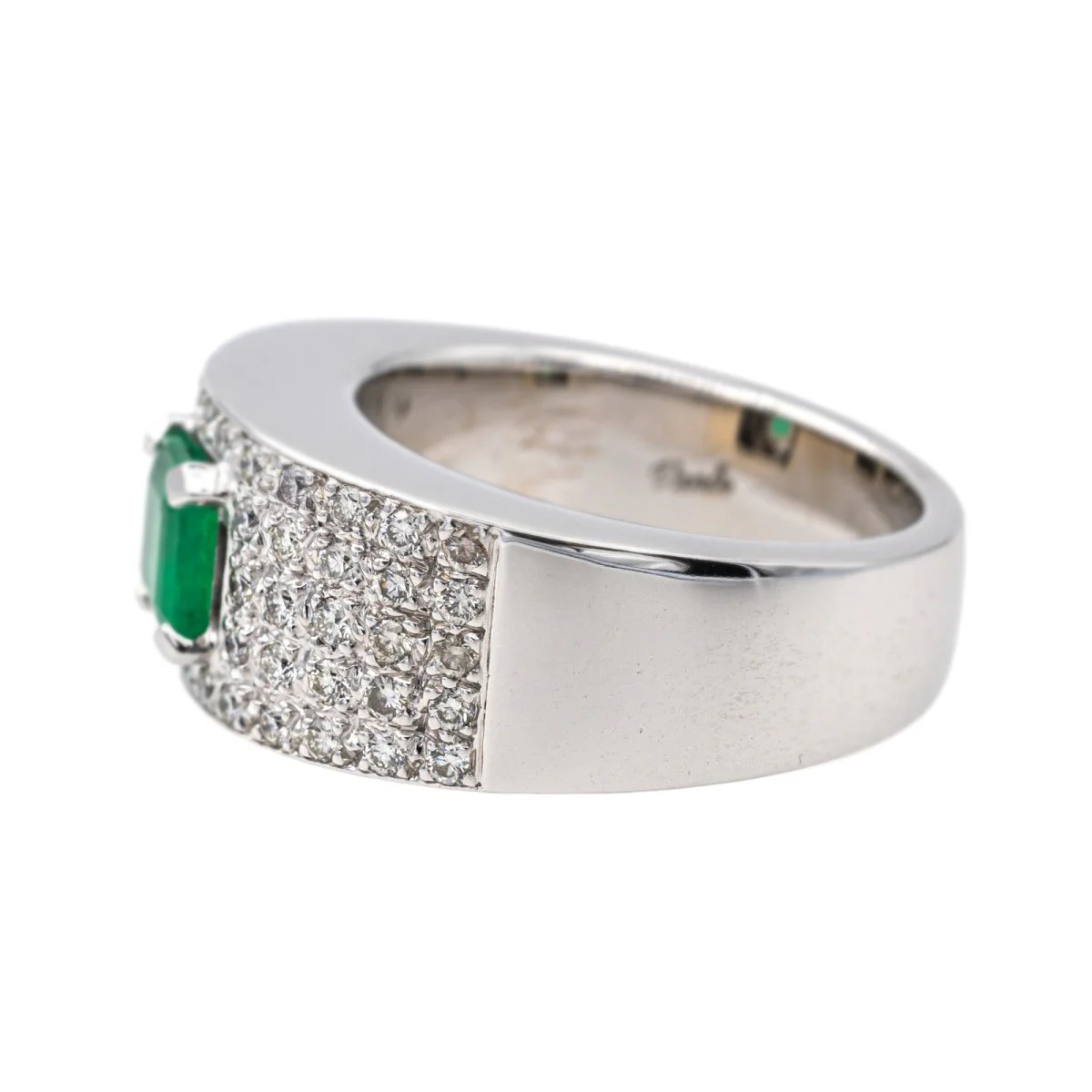 Ring Emerald white gold - Image 4